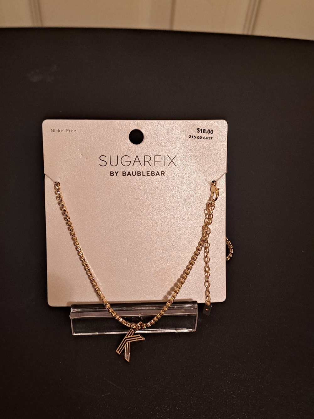 Sugarfix by BaubleBar Gold Layered Initial K Necklace